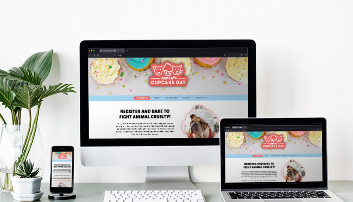 RSPCA Cupcake Day Website Mockup