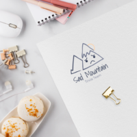 Sad Mountain Logo Mockup_